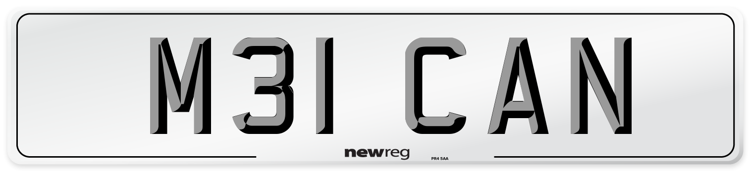 M31 CAN Number Plate from New Reg